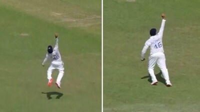 Rohit Sharma took a stunning one-handed catch on Day 4 on the 2nd Test against Bangladesh Rohit Sharma took a stunning one-handed catch on Day 4 on the 2nd Test against Bangladesh