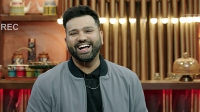 Rohit Sharma on ''The Great Indian Kapil Show' last year. (Netflix) Rohit Sharma on ''The Great Indian Kapil Show' last year. (Netflix)