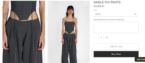 Alia's balck pants comes with a price tag of   ₹4,999 (https://www.mamkam.in/)