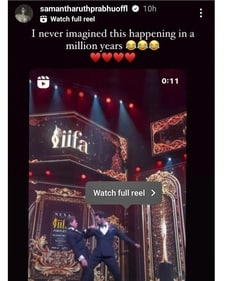 Her Insta story. Her Insta story.