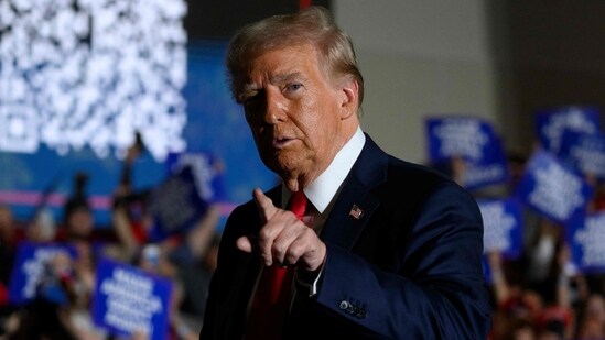 Donald Trump mocked for saying 'people don't have any idea' what a phone app is (Photo by JEFF SWENSEN / GETTY IMAGES NORTH AMERICA / Getty Images via AFP) (Getty Images via AFP)