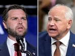 This combination of photos shows Republican vice presidential nominee Sen. JD Vance, R-Ohio, left, on Aug. 6, 2024, in Philadelphia, and Democratic vice presidential candidate Minnesota Gov. Tim Walz, Aug. 9, 2024, in Glendale, Ariz. (AP Photo) This combination of photos shows Republican vice presidential nominee Sen. JD Vance, R-Ohio, left, on Aug. 6, 2024, in Philadelphia, and Democratic vice presidential candidate Minnesota Gov. Tim Walz, Aug. 9, 2024, in Glendale, Ariz. (AP Photo)