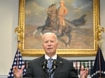 US President Joe Biden delivers remarks on his administration's continued response efforts to Hurricane Helene in the Roosevelt Room of the White House in Washington, DC, on September 30, 2024. 