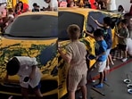 A viral video showed a $500,000 Ferrari used as a prop for a children's birthday party in Dubai.