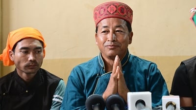Ladakh educationist Sonam Wangchuk (Ravi Kumar/HT) (Ravi Kumar/Hindustan Times ) Ladakh educationist Sonam Wangchuk (Ravi Kumar/HT) (Ravi Kumar/Hindustan Times )