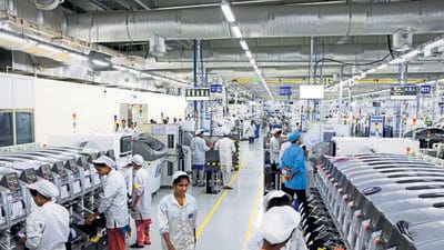 Assembly plants. (Bloomberg)