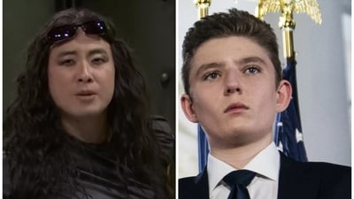 This week on SNL Yang delivered a “brat or nat” list in a segment in which he dressed like the British pop sensation. Hunter Biden's laptop controversy and Barron Trump going to NYU were termed as “brat”, (SNL/AP) This week on SNL Yang delivered a “brat or nat” list in a segment in which he dressed like the British pop sensation. Hunter Biden's laptop controversy and Barron Trump going to NYU were termed as “brat”, (SNL/AP)