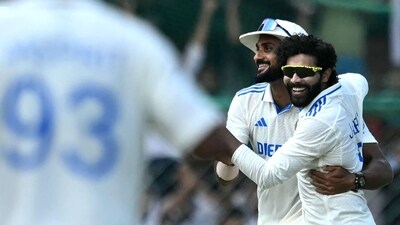 However, the wheels came off after drinks with Rohit Sharma introducing Ravindra Jadeja and Akash Deep. (AFP) However, the wheels came off after drinks with Rohit Sharma introducing Ravindra Jadeja and Akash Deep. (AFP)
