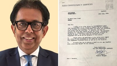 IAS officer Rohit Kumar Singh shared a picture of his first offer letter from TCS (X/@rohitksingh) IAS officer Rohit Kumar Singh shared a picture of his first offer letter from TCS (X/@rohitksingh)