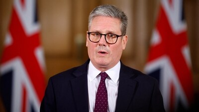 Britain's Prime Minister Keir Starmer makes a statement on the evolving situation in the Middle East, inside 10 Downing Street, in central London, on October 1, 2024. Benjamin Cremel/Pool via REUTERS (via REUTERS)