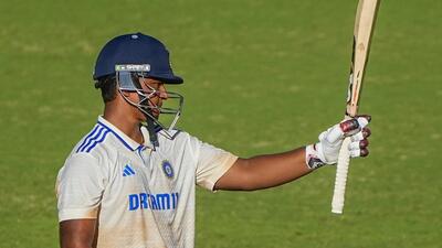 India's Vaibhav Suryavanshi celebrates his half century during the first day of the 1st unofficial Test in Chennai. (PTI) India's Vaibhav Suryavanshi celebrates his half century during the first day of the 1st unofficial Test in Chennai. (PTI)