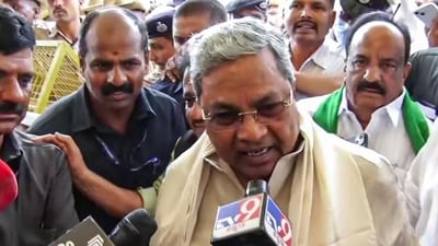 Karnataka chief minister Siddaramaiah speaks to the media. (ANI) (HT_PRINT) Karnataka chief minister Siddaramaiah speaks to the media. (ANI) (HT_PRINT)