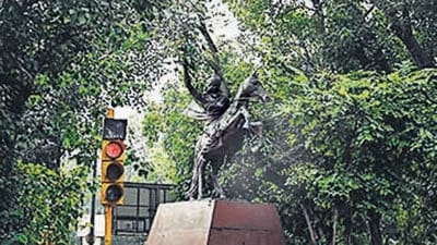 Rani Jhansi Statue at Rani Jhansi Marg (HT File Photo/Sanjeev Verma) Rani Jhansi Statue at Rani Jhansi Marg (HT File Photo/Sanjeev Verma)