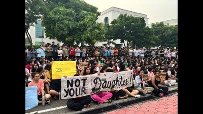 Students have been protesting at the Rajiv Gandhi National University of Law (RGNUL) in Patiala for over a week. (HT file) Students have been protesting at the Rajiv Gandhi National University of Law (RGNUL) in Patiala for over a week. (HT file)