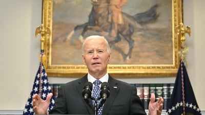 US President Joe Biden delivers remarks on his administration's continued response efforts to Hurricane Helene in the Roosevelt Room of the White House in Washington, DC, on September 30, 2024. (AFP) US President Joe Biden delivers remarks on his administration's continued response efforts to Hurricane Helene in the Roosevelt Room of the White House in Washington, DC, on September 30, 2024. (AFP)