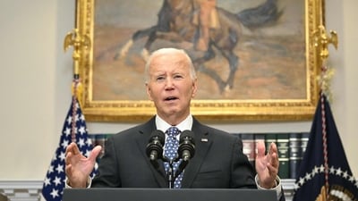 US President Joe Biden delivers remarks on his administration's continued response efforts to Hurricane Helene in the Roosevelt Room of the White House in Washington, DC, on September 30, 2024. (AFP) US President Joe Biden delivers remarks on his administration's continued response efforts to Hurricane Helene in the Roosevelt Room of the White House in Washington, DC, on September 30, 2024. (AFP)