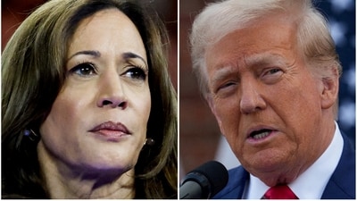 FILE PHOTO: U.S. Vice President Kamala Harris in Milwaukee, Wisconsin, U.S. August 20, 2024 and former U.S. President Donald Trump in Bedminster, New Jersey, U.S., August 15, 2024 are seen in a combination of file photographs. REUTERS/Marco Bello, Jeenah Moon/File Photo (REUTERS)