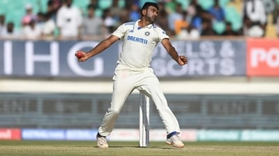 R Ashwin took 11 wickets and scored a century as he received another player of the series award. (Getty) R Ashwin took 11 wickets and scored a century as he received another player of the series award. (Getty)