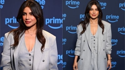 Priyanka Chopra steals the spotlight in stylish three-piece pantsuit at Amazon event. (Instagram/@jerryxmimi) Priyanka Chopra steals the spotlight in stylish three-piece pantsuit at Amazon event. (Instagram/@jerryxmimi)