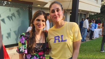 Saba Ali Khan and Kareena Kapoor are all smiles in this picture. Kareena was last seen in The Buckingham Murders. 