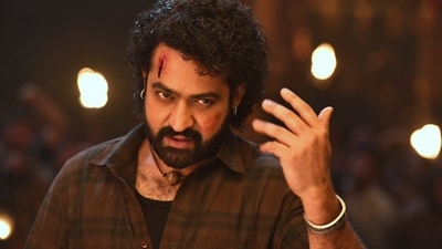 Jr NTR in a still from Devara: Part 1. Jr NTR in a still from Devara: Part 1.