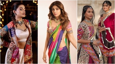 Navratri invites vibrant sarees and trendy fusion outfits for festive celebrations. (Instagram) Navratri invites vibrant sarees and trendy fusion outfits for festive celebrations. (Instagram)