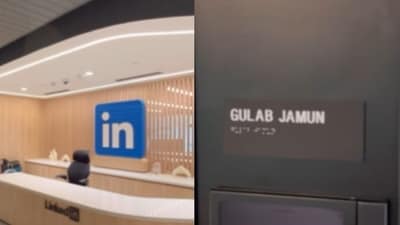 A LinkedIn employee shared videos showcasing Bengaluru HQ's unique amenities. (Instagram/raunak_ramteke) A LinkedIn employee shared videos showcasing Bengaluru HQ's unique amenities. (Instagram/raunak_ramteke)