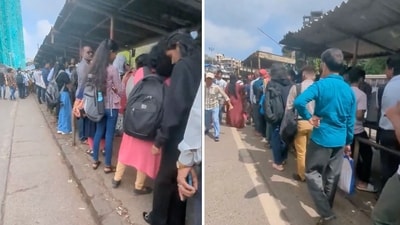 From the video, its's clear that hundreds of people are part of the extremely long queue. (X/rajtoday)