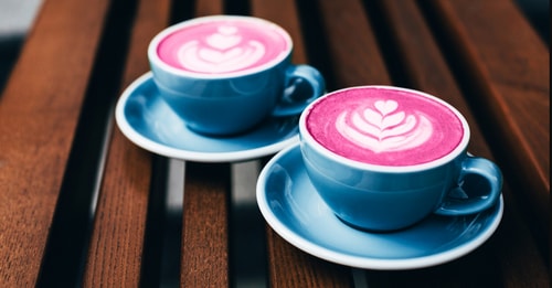 Rose petal beetroot latte is an unique coffee variation. (Shutterstock) Rose petal beetroot latte is an unique coffee variation. (Shutterstock)