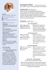 His resume. His resume.