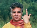 Bharatiya Janata Party (BJP) candidate from the Naushera Assembly constituency Ravinder Raina shows his ink-marked finger after casting his vote for the second phase of the Jammu and Kashmir Assembly elections, at Naushera in Rajouri on Wednesday. Bharatiya Janata Party (BJP) candidate from the Naushera Assembly constituency Ravinder Raina shows his ink-marked finger after casting his vote for the second phase of the Jammu and Kashmir Assembly elections, at Naushera in Rajouri on Wednesday.