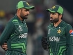 Pakistan's Babar Azam and wicketkeeper Mohammad Rizwan Pakistan's Babar Azam and wicketkeeper Mohammad Rizwan