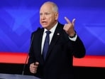 Democratic vice presidential candidate Minnesota Gov. Tim Walz speaks during a debate at the CBS Broadcast Center on October 1, 2024 in New York City. This is expected to be the only vice presidential debate of the 2024 general election. Democratic vice presidential candidate Minnesota Gov. Tim Walz speaks during a debate at the CBS Broadcast Center on October 1, 2024 in New York City. This is expected to be the only vice presidential debate of the 2024 general election.