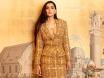 Sonam Kapoor's Tamara Ralph outfit is a work of art. (Instagram/Rhea Kapoor) Sonam Kapoor's Tamara Ralph outfit is a work of art. (Instagram/Rhea Kapoor)
