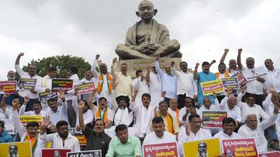 Amid the MUDA row, the BJP leaders have repeatedly demanded the resignation of chief minister Siddaramaiah. PTI (PTI) Amid the MUDA row, the BJP leaders have repeatedly demanded the resignation of chief minister Siddaramaiah. PTI (PTI)