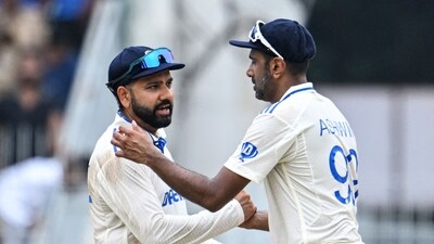India's captain Rohit Sharma (L) celebrates with teammate Ravichandran Ashwin (AFP) India's captain Rohit Sharma (L) celebrates with teammate Ravichandran Ashwin (AFP)