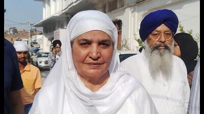 Jagir Kaur at the Golden Temple Complex in Amritsar on Wednesday. (HT photo) Jagir Kaur at the Golden Temple Complex in Amritsar on Wednesday. (HT photo)