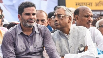 Jan Suraaj founder Prashant Kishor with Pawan Verma during the formal launch of his new political party as Jan Suraaj Party (PTI Photo) (PTI) Jan Suraaj founder Prashant Kishor with Pawan Verma during the formal launch of his new political party as Jan Suraaj Party (PTI Photo) (PTI)