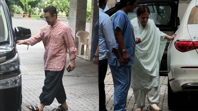 Aamir Khan and his mother visited his ex-wife Reena Dutta. Aamir Khan and his mother visited his ex-wife Reena Dutta.