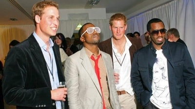 Diddy attended a meet and greet at Princess Diana memorial concert in UK. He met both Prince William and Prince Harry. (Getty Images) Diddy attended a meet and greet at Princess Diana memorial concert in UK. He met both Prince William and Prince Harry. (Getty Images)