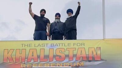 pro-Khalistan figure Hardeep Singh Nijjar (centre) pro-Khalistan figure Hardeep Singh Nijjar (centre)