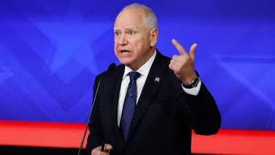 Democratic vice presidential candidate Minnesota Gov. Tim Walz speaks during a debate at the CBS Broadcast Center on October 1, 2024 in New York City. This is expected to be the only vice presidential debate of the 2024 general election. (Getty Images via AFP) Democratic vice presidential candidate Minnesota Gov. Tim Walz speaks during a debate at the CBS Broadcast Center on October 1, 2024 in New York City. This is expected to be the only vice presidential debate of the 2024 general election. (Getty Images via AFP)