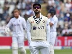 India's Virat Kohli looks on during the fifth day of the fifth Test match between England and India at Edgbaston in Birmingham