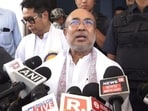 Manipur chief minister N Biren Singh speaking to reporters at the Manipur Press Club in Imphal on Monday. Manipur chief minister N Biren Singh speaking to reporters at the Manipur Press Club in Imphal on Monday.