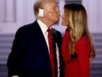 Former US President Donald Trump, left, and former First Lady Melania Trump during the Republican National Convention (RNC) Former US President Donald Trump, left, and former First Lady Melania Trump during the Republican National Convention (RNC)
