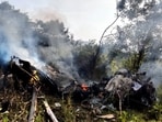 The incident marks the second helicopter crash in Pune district within 40 days. (HT PHOTO)