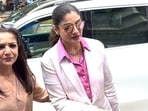 Raveena Tandon paid actor Govinda a visit at the Mumbai hospital. Raveena Tandon paid actor Govinda a visit at the Mumbai hospital.