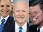 Presidents of the United States of America: Barack Obama (44th), Joe Biden (47th), and John F Kennedy (35). 