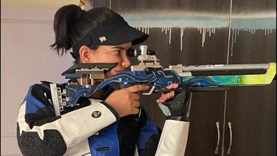Indian rifle shooter Anjum Moudgil. (HT Photo) Indian rifle shooter Anjum Moudgil. (HT Photo)