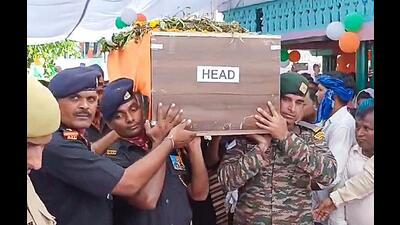 Mortal remains of Sepoy Malkhan Singh who lost his life in the 1968 Indian Air Force aircraft AN-12 crash were recovered and brought to his native village in Saharanpur, on Wednesday (ANI) Mortal remains of Sepoy Malkhan Singh who lost his life in the 1968 Indian Air Force aircraft AN-12 crash were recovered and brought to his native village in Saharanpur, on Wednesday (ANI)